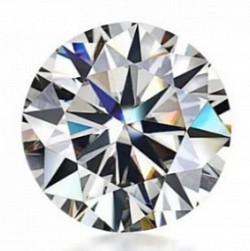 • Top/crown view of Moissanite gemstone.