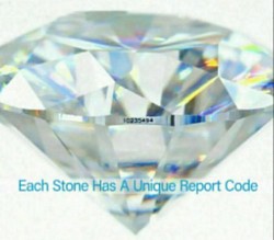 • Each Moissanite are engraved with unique identification number.