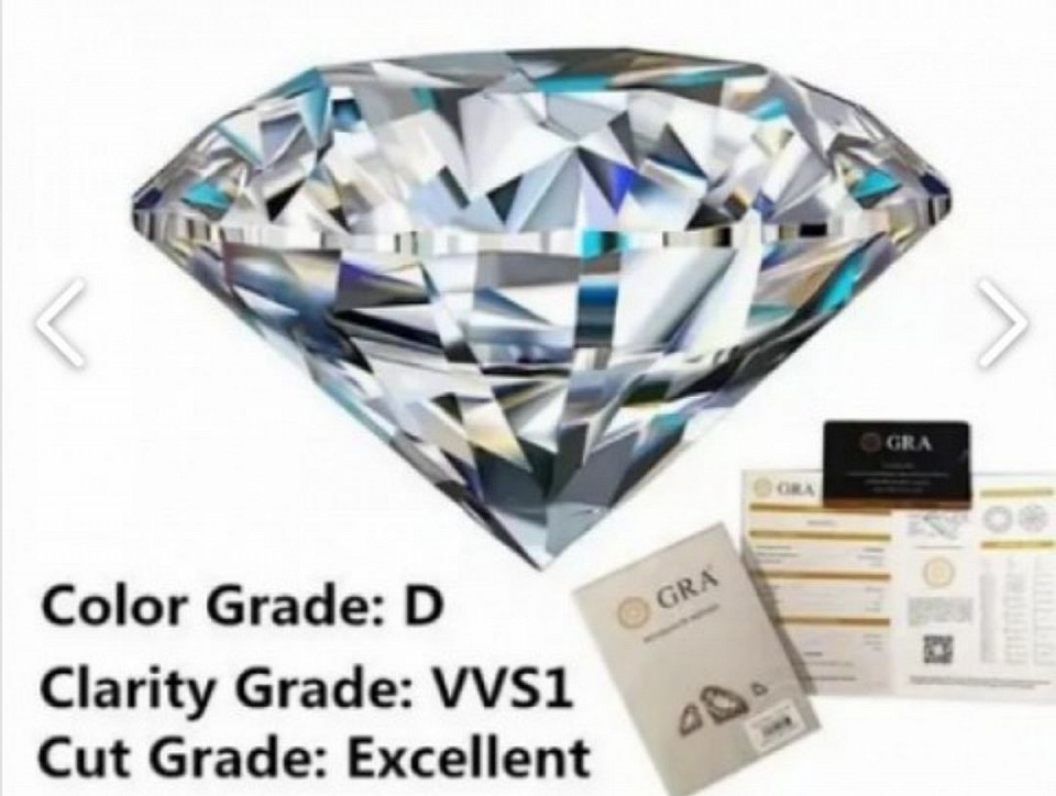 🔹 1ct GRA laboratory produced Moissanite gemstone with GRA Certificate of authenticity. Moissanites are not artificial diamonds, these stones are more shining and beautiful than synthetic diamonds. Synthetic diamonds can be produced in large quantity, but moissanites can not. That is why GRA moissanites are usually more valuable than synthetic diamonds. Each stone is independently Lazer engraved with a unique number that corresponds to the GRA report.