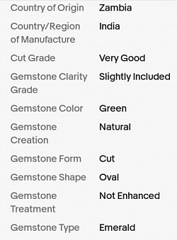 🔹Gemstone Specifications.