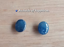 • Cabochon Sapphires Backsides.