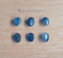 • Cabochon Sapphires Backsides.