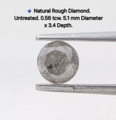 • 0.56 ct African Diamond.